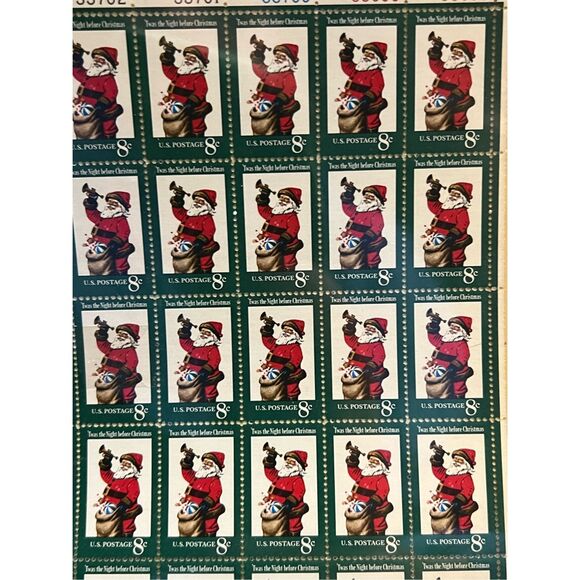 MNH 1972 Scott #1472 Christmas Santa 8 Cent Stamp Sheet of 50 Stamps - Picture 2 of 2